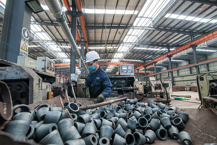 虎林网架配件-锥头加工车间